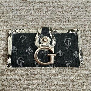 Guess reptilian-inspired continental wallet